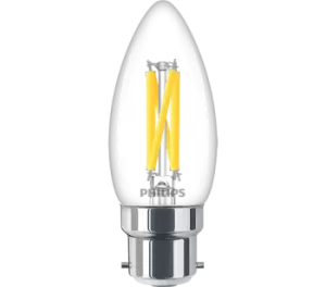 Image of Philips Master Glass 3.4-40W Dimtone LED Candle B22 Very Warm White - 929003012482