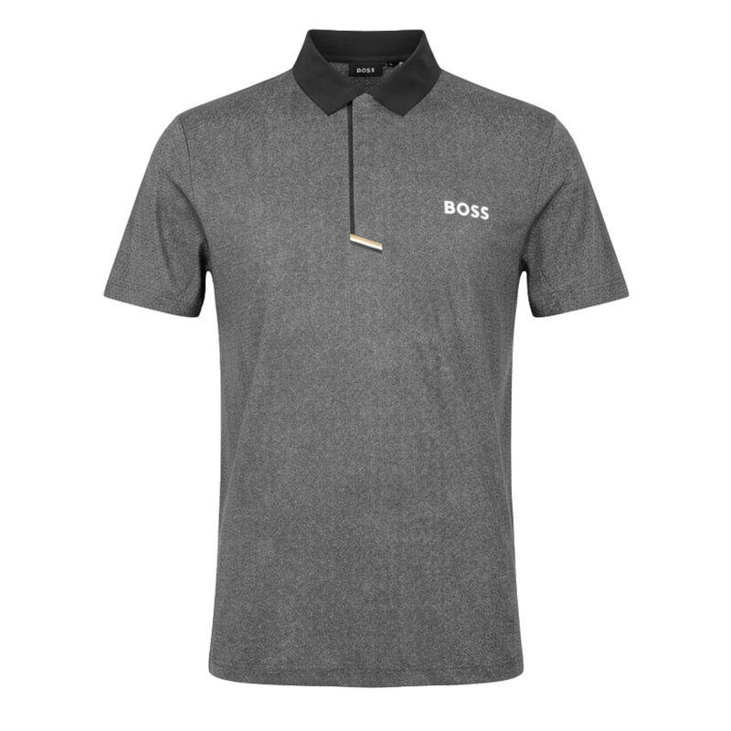 Image of Boss Mens Paddytech Goc Polo Shirt Black male S