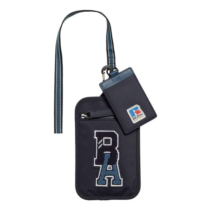 Image of Boss x Russell Athletic Neck Pouch Navy male One Size