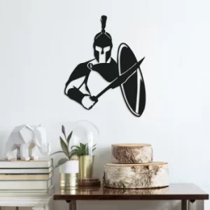 Image of Warrior Black Decorative Metal Wall Accessory