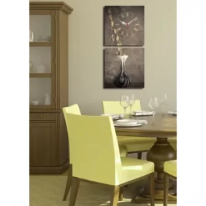 Image of 2P2828CS-20 Multicolor Decorative Canvas Wall Clock (2 Pieces)