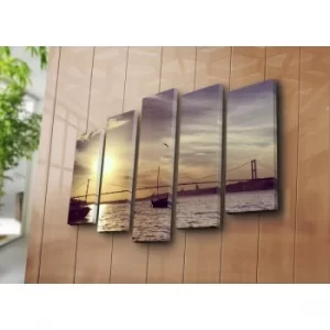 Image of 5PATK-188 Multicolor Decorative Canvas Painting (5 Pieces)