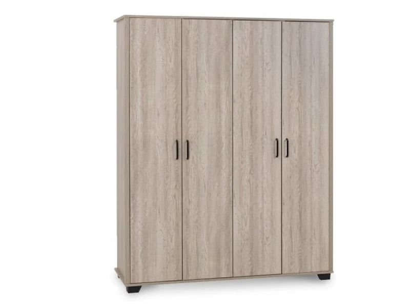 Image of Seconique Oliver Light Oak 4 Door Wardrobe
