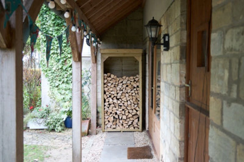 Image of 3'0 x 2'10 Forest Pent Small Overlap Log Store (0.9m x 0.86m)