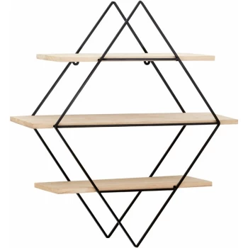 Image of Brixton 3 Tier Rhombus Shelves - Premier Housewares