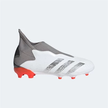 Image of adidas Predator Freak .3 Laceless Junior FG Football Boots - White/SolarRed