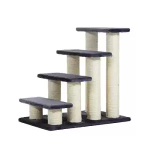 Image of PawHut Pet Soft Climbing Stairs - Navy Blue