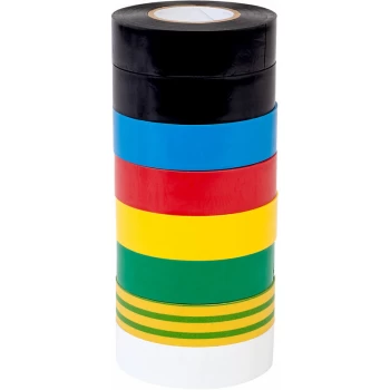 Image of Ultratape - Assorted PVC Electrical Insulating Tapes 19mm x 20m Pack of 8