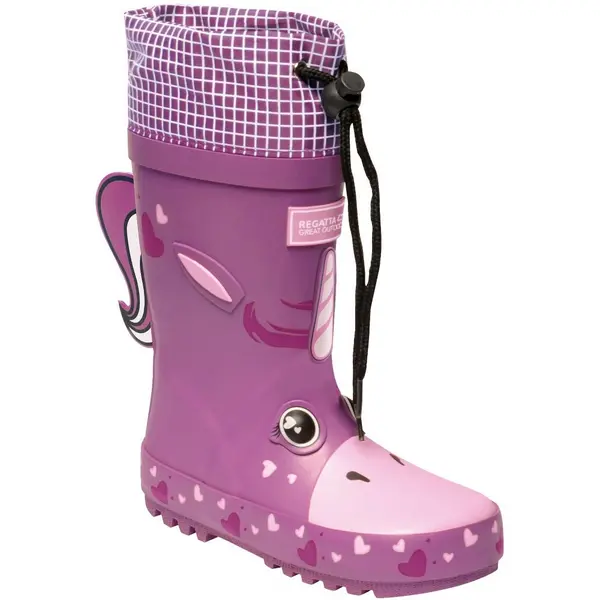 Image of Regatta Boys Mudplay Durable Stabilising Wellington Boots UK Size 6 (EU 39) Unicorn RKF649-BLL-6