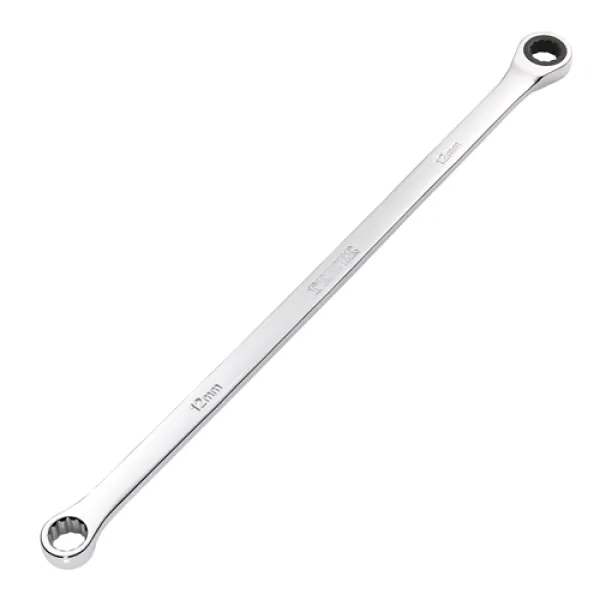 Image of Draper HI-TORQ Metric Extra-Long Double Ring Ratchet Spanner, 12mm