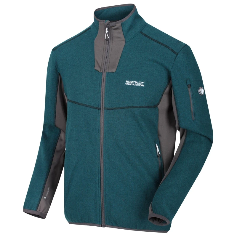 Image of Regatta Kestor Knit Effect Fleece Mens - Green Green S