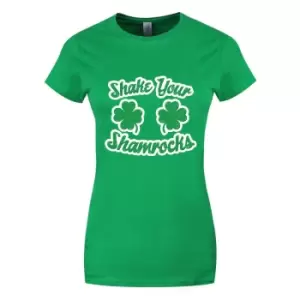 Image of Grindstore Womens/Ladies Shake Your Shamrocks T-Shirt (L) (Green)