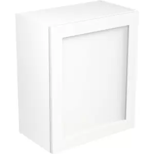 Image of Kitchen Kit Flatpack Shaker Kitchen Cabinet Wall Unit Ultra Matt 600mm in White MFC