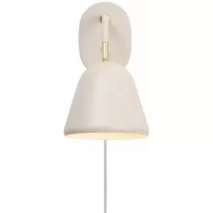 Image of Nordlux Fleur Dome Wall Lamp Beige, E14