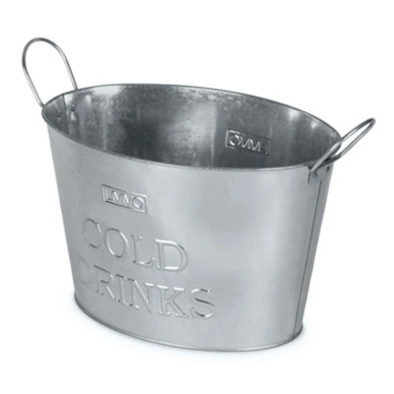 Image of LIVIVO 24L Galvanized Steel Ice Bucket - Ideal for Parties, BBQs, and Picnics Metallic Silver unisex