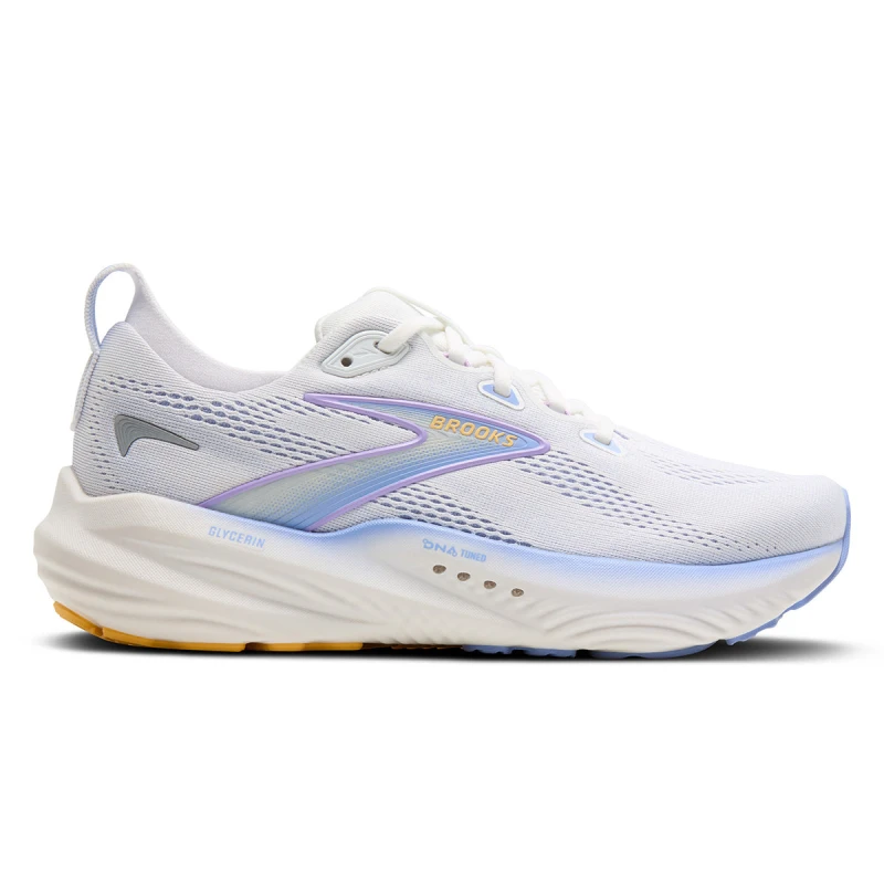 Image of Brooks Brooks Glycerin 22 Womens White/Blue Heron/Apricot - White / Standard / 4.5