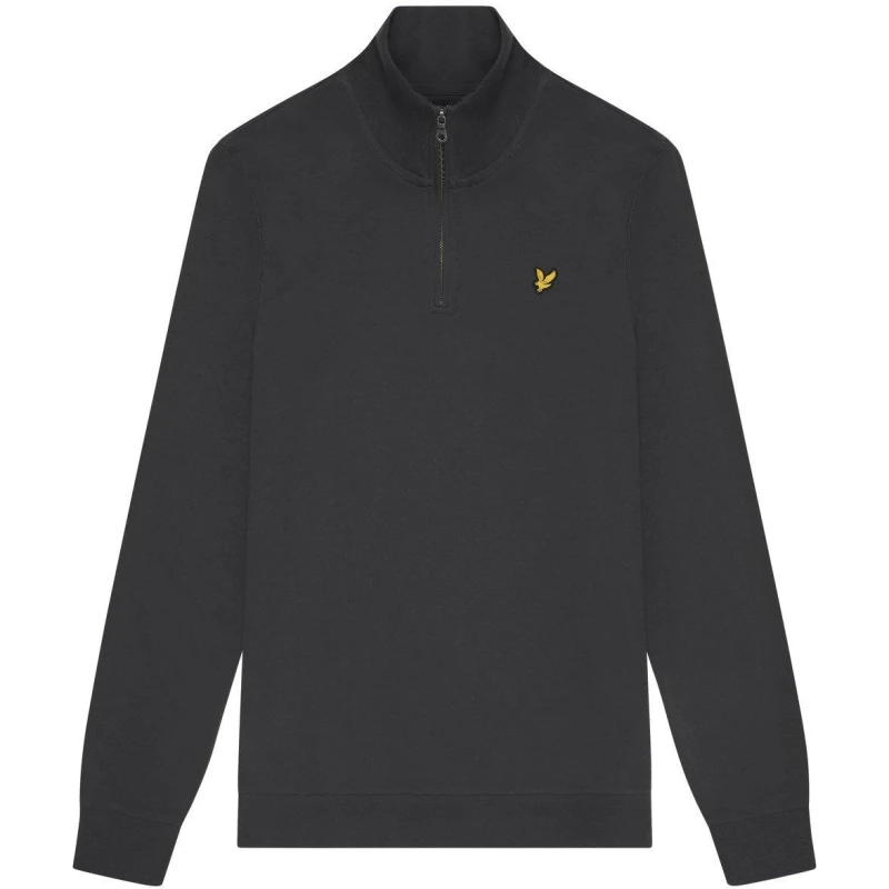 Image of Lyle and Scott Quarter Zip Sweatshirt Gunmetal W635 male L