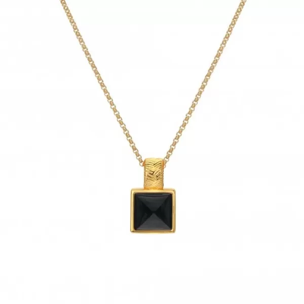 Image of Black Onyx Pendant Necklace DP914