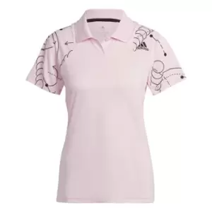 Image of adidas Club Tennis Graphic Polo Shirt Womens - Pink