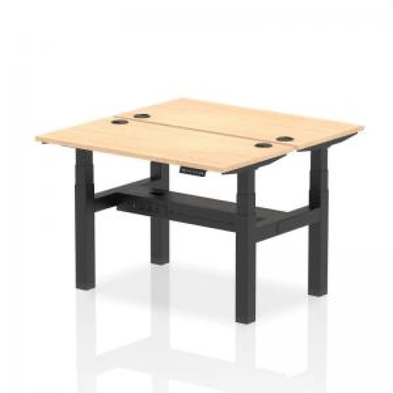 Image of Air Back-to-Back 1200 x 600mm Height Adjustable 2 Person Bench Desk DYNHA01542