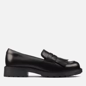Image of Clarks Womens Orinococ 2 Leather Loafers - Black - UK 8