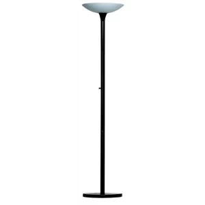 Image of Unilux Variaglass Frosted Glass Uplighter Fluorescent Circline Bulb 65W BlackGlass