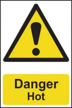 Image of Danger Hot Sign SA S.Rigid PVC