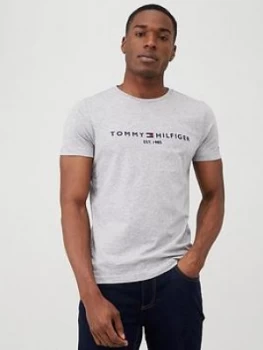 Image of Tommy Hilfiger Core Logo T-Shirt - Grey