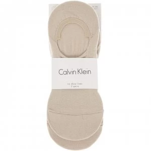 Image of Calvin Klein 2 Pack No Show Trainer Liners - Nude