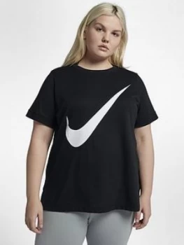 Image of Nike Sportswear Swoosh Tee Curve Black Size 22 242X Women