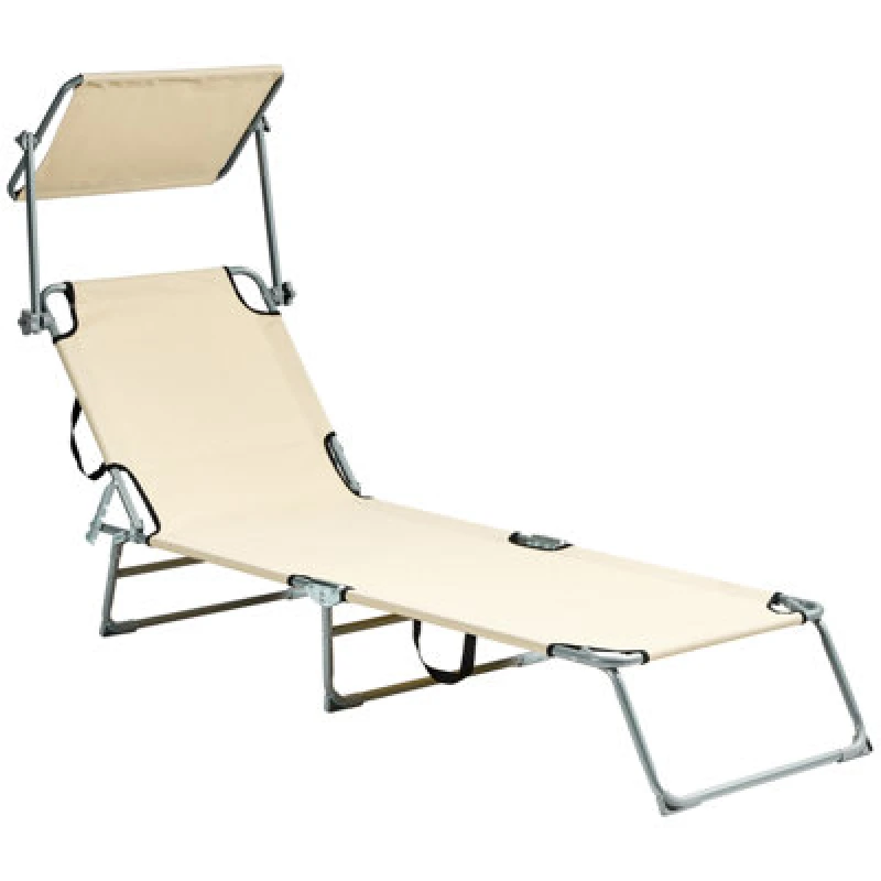 Image of Beliani Sun Lounger Foligno Metal Beige
