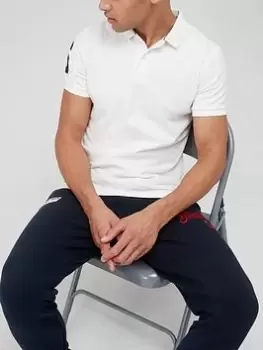 Image of Superdry Vintage Superstate Polo Shirt - White Size M Men