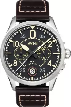 Image of AVI-8 Watch Spitfire Lock Chronograph Midnight Oak