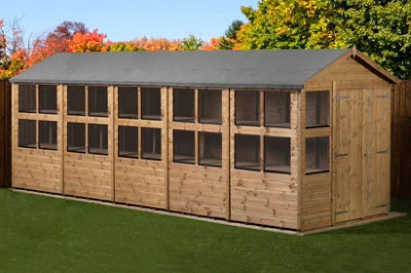 Image of Empire Sheds Empire Apex Potting Shed 8X20 Double Door