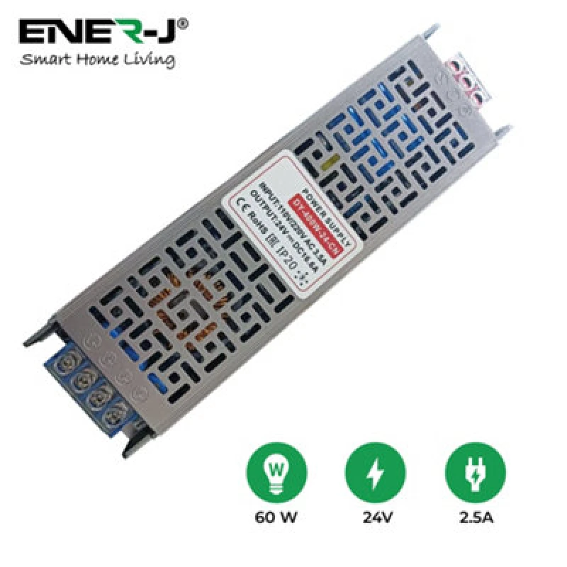 Image of Ener-J 24V 2.5A Slim Smps Metal Drivers 60W, Ip20