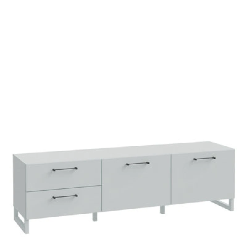 Image of Furniture To Go Sali 2 Door 2 Drawer TV Unit In Light Grey