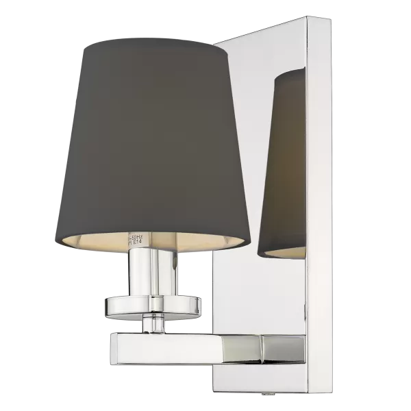Image of London Wall Lamp With Shade Silver, E14 - Cosmo
