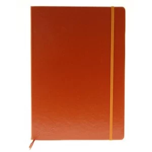 Image of Silvine Executive A4 Soft Feel Notebook 80gsm Ruled with Marker Ribbon 160pp Tan