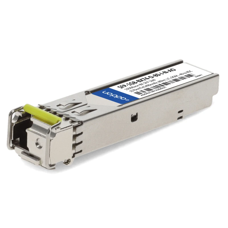 Image of AddOn Networks SFP-1GB-BX74-D-80-I-N-AO network transceiver module Fib