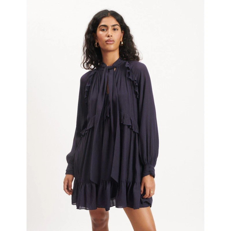 Image of Nobodys Child Bohana Mini Dress Navy female 8 (XS)