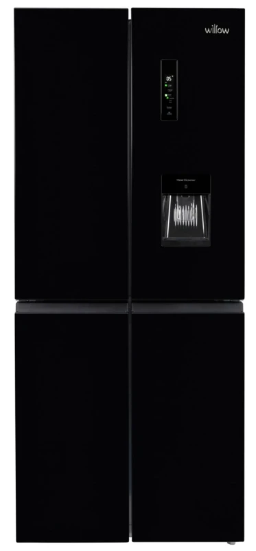 Image of Willow Black American Freestanding Fridge Freezer Total No Frost 415L Size: 1 Pack Black Unisex 1 Pack