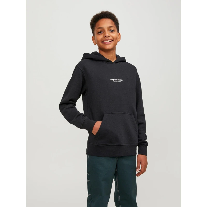 Image of Jack & Jones Black Vesterbro Sweat Junior Hood Black Boys 12Y 234399UK