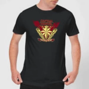 Image of Captain Marvel Protector Of The Skies Mens T-Shirt - Black - M