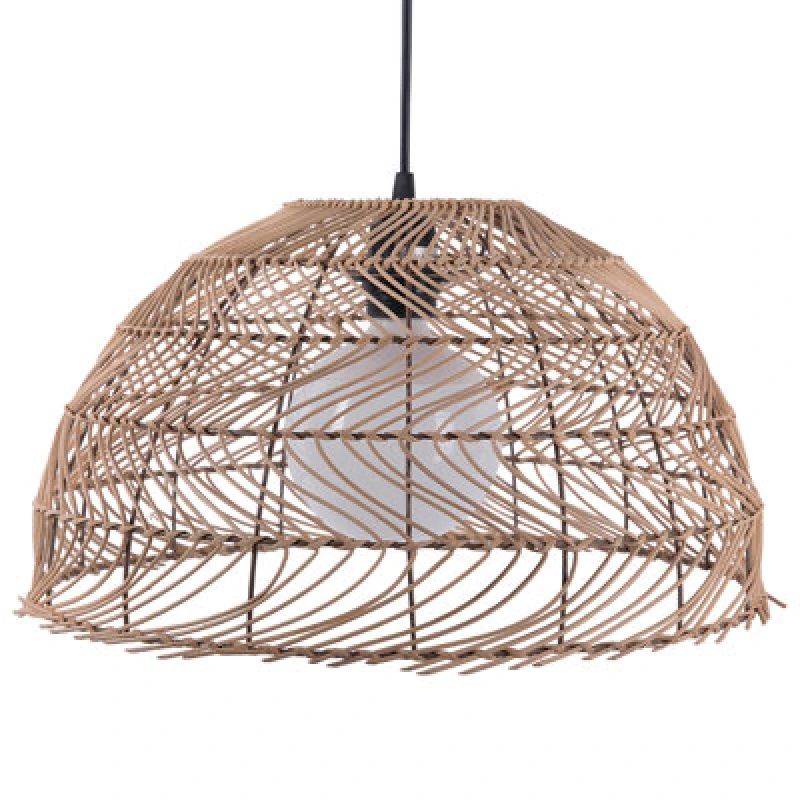 Image of Beliani Pendant Lamp Selenge Rattan Light Brown
