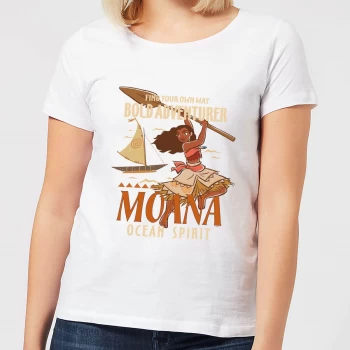 Image of Moana Find Your Own Way Womens T-Shirt - White - XXL
