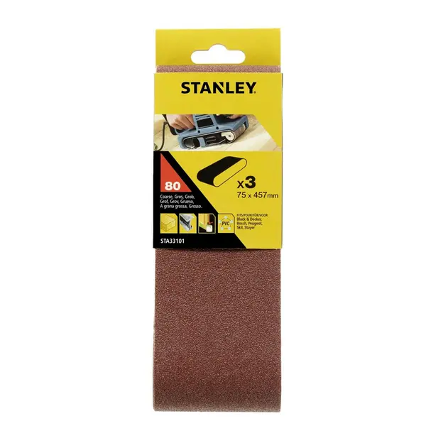 Image of Stanley Belt Sander Belts 75x457 80G - STA33101-XJ