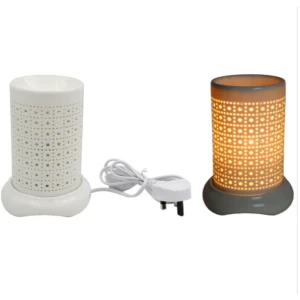 Image of White Dots and Squares Aroma Lamp With Dimmer By Lesser & Pavey (UK Plug)
