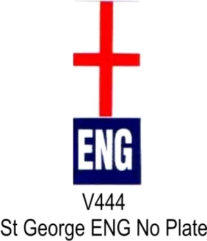 Image of Outdoor Vinyl Sticker White ENG & St. George Flag CASTLE PROMOTIONS V444
