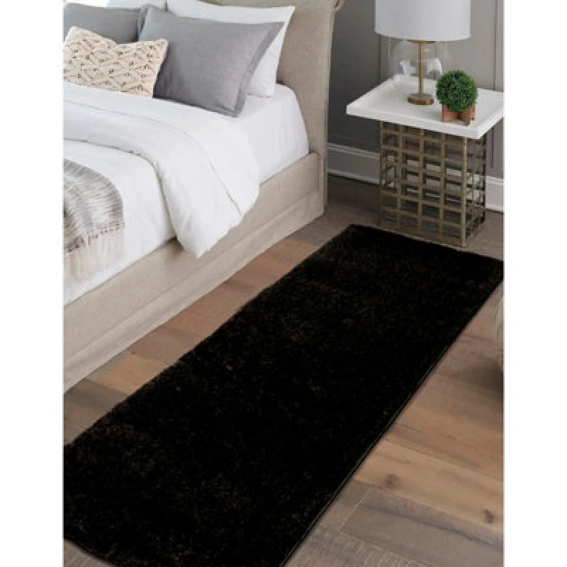 Image of Snug Plains Black 60X200cm Rug P116A- SG311 06