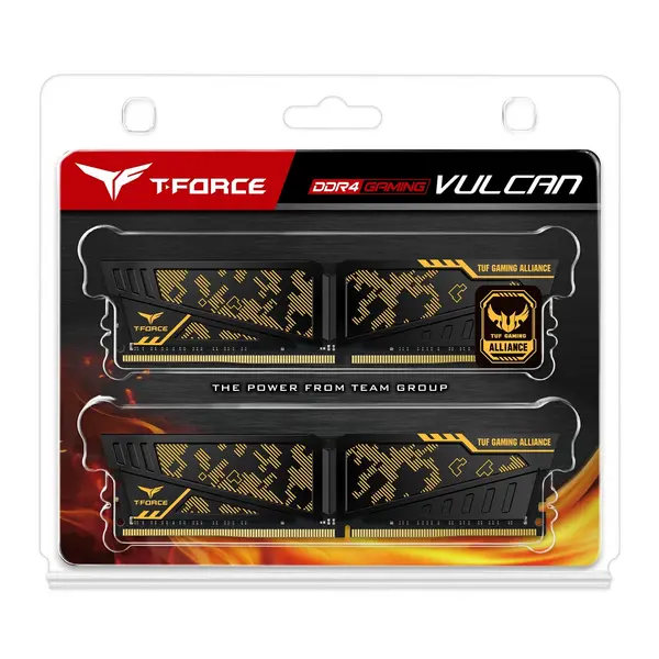 Image of Team Team T-Force Vulcan TUF Gaming Alliance 16GB (2 x 8GB) DDR4 3600MHz DIMM System Gaming Memory SDTEA-TLT16G3600